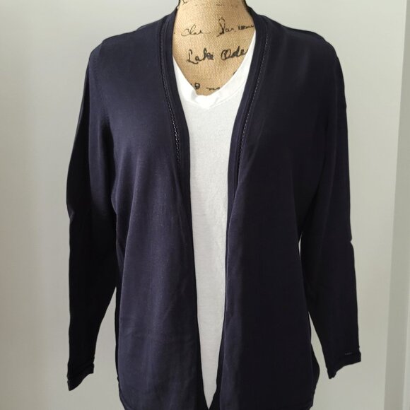 Talbots Navy Open Front Cardigan Size X, Pre-Owned in Nice Condition! - Picture 1 of 10